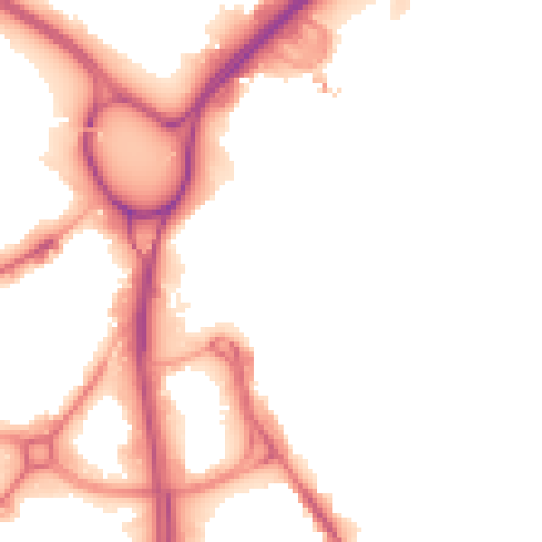Night-time road noise heatmap for LS12 1AA