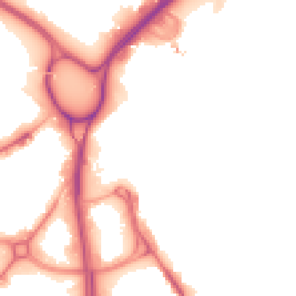 Night-time road noise heatmap for LS12 1AB