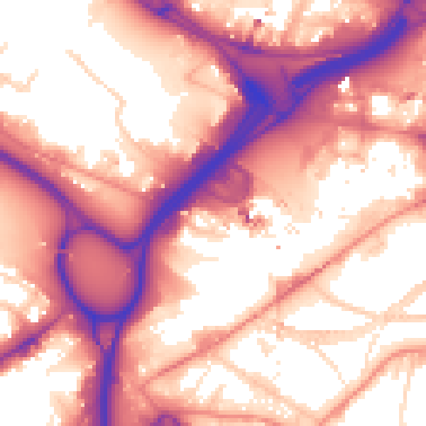 Daytime road noise heatmap for LS12 1AH