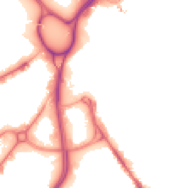 Night-time road noise heatmap for LS12 1AN