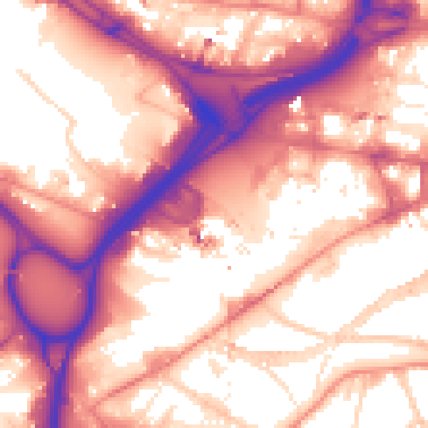Daytime road noise heatmap for LS12 1DE