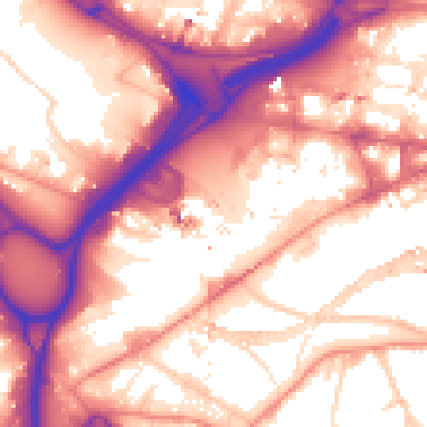 Daytime road noise heatmap for LS12 1DF