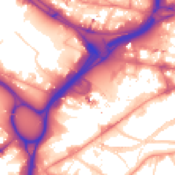 Daytime road noise heatmap for LS12 1DQ