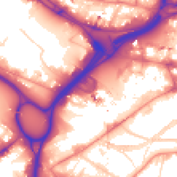 Daytime road noise heatmap for LS12 1DW