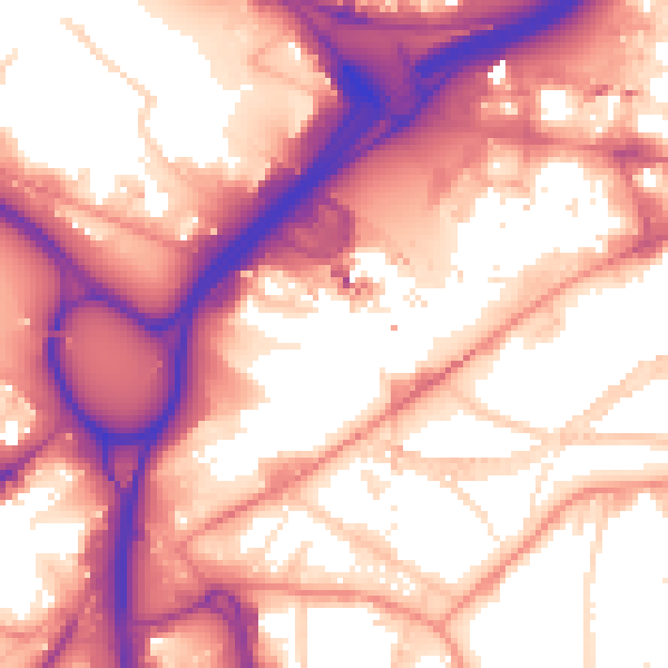 Daytime road noise heatmap for LS12 1EP