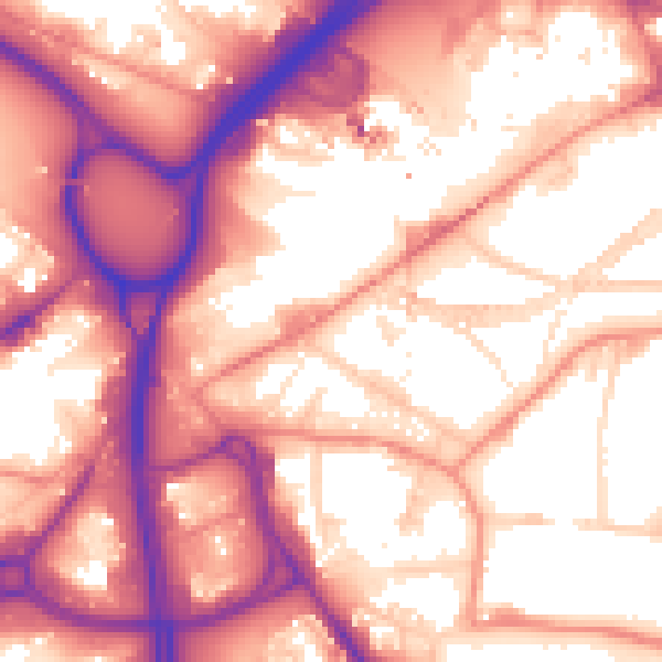 Daytime road noise heatmap for LS12 1FG
