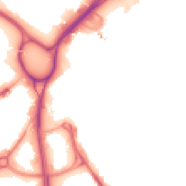 Night-time road noise heatmap for LS12 1FG