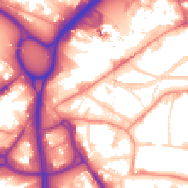 Daytime road noise heatmap for LS12 1FL