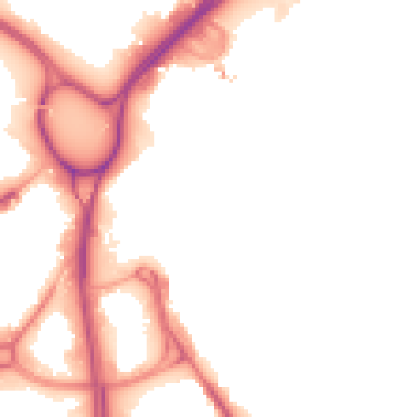Night-time road noise heatmap for LS12 1FL