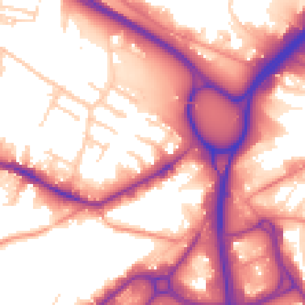 Daytime road noise heatmap for LS12 1YA