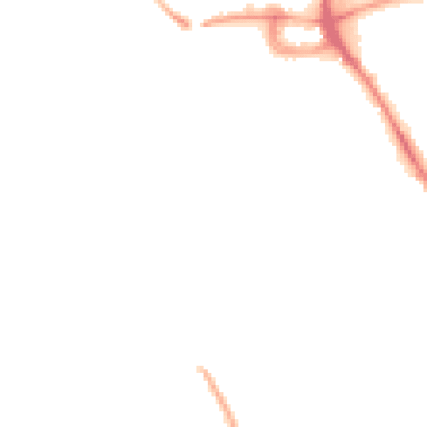 Night-time road noise heatmap for LS12 2AQ
