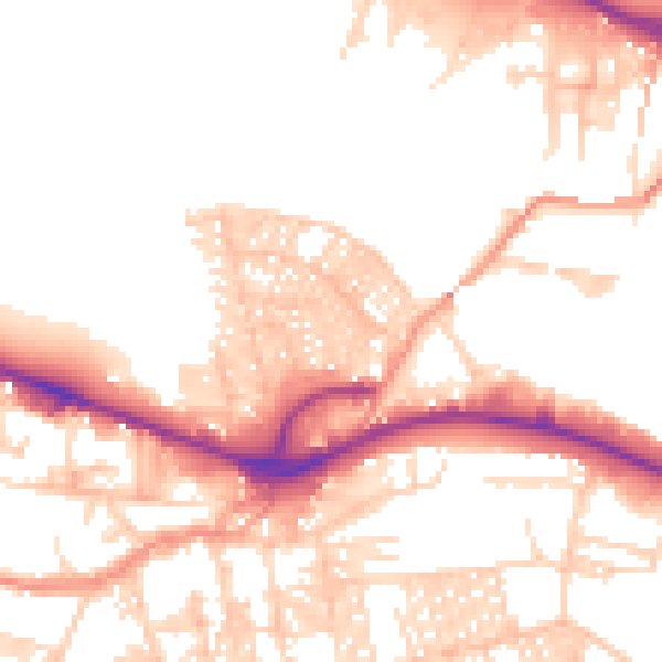 Daytime road noise heatmap for LS12 2NP