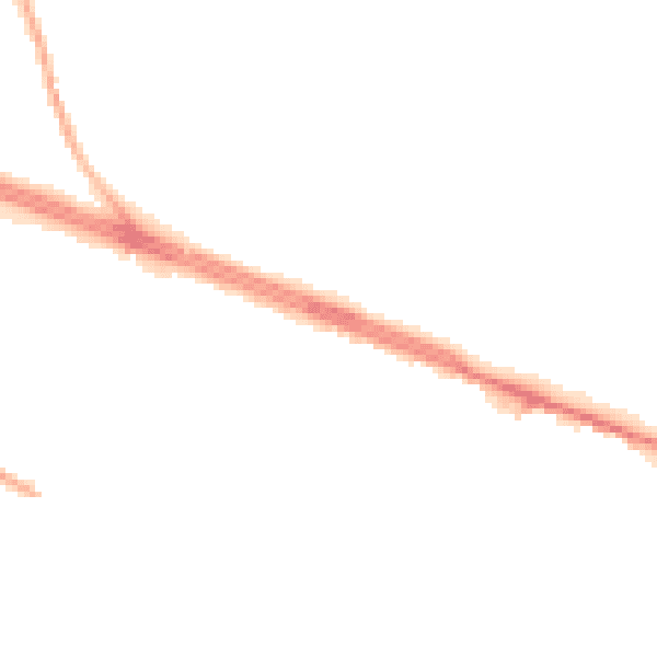 Night-time road noise heatmap for LS12 3NJ