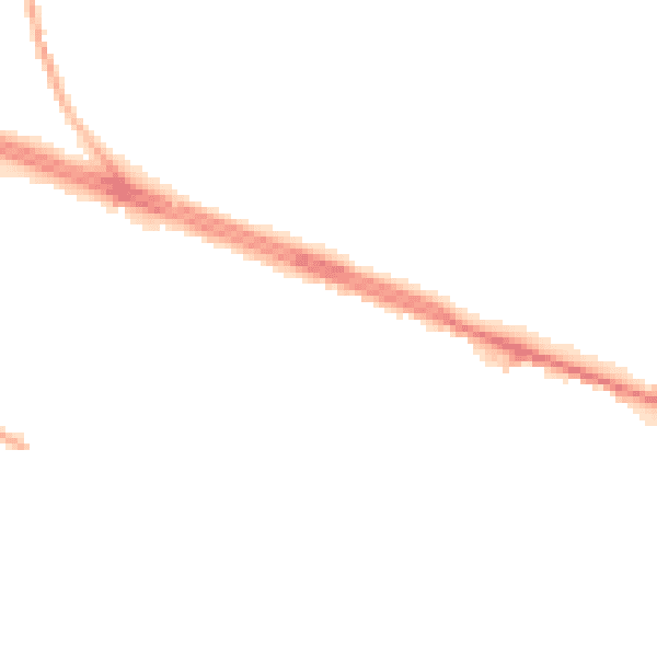 Night-time road noise heatmap for LS12 3NT