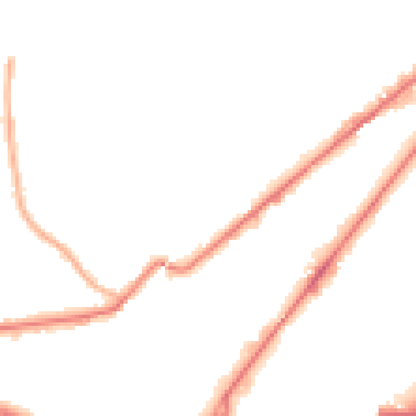 Night-time road noise heatmap for LS12 4EG