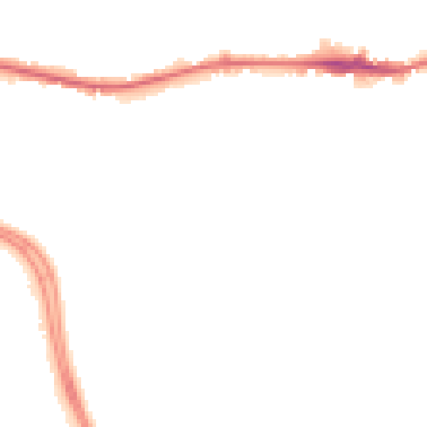 Night-time road noise heatmap for LS12 4PA