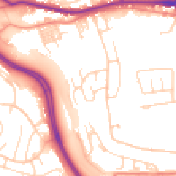 Daytime road noise heatmap for LS12 4XQ