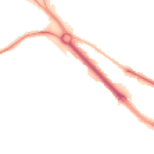 Night-time road noise heatmap for LS12 5LS