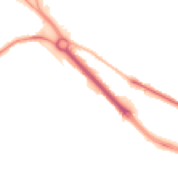 Night-time road noise heatmap for LS12 5LU