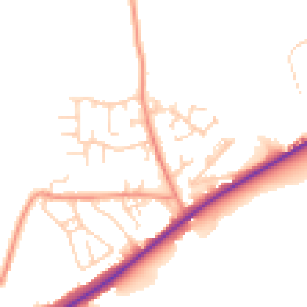 Daytime road noise heatmap for LS12 5QR