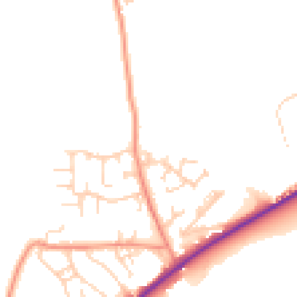 Daytime road noise heatmap for LS12 5TR