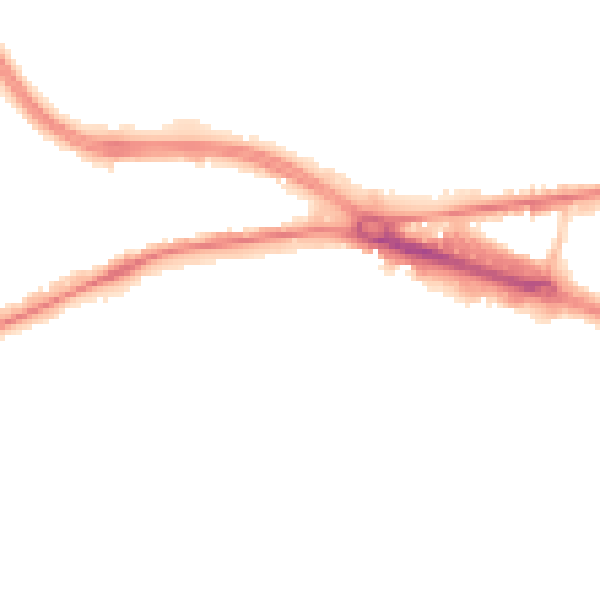 Night-time road noise heatmap for LS12 6AP