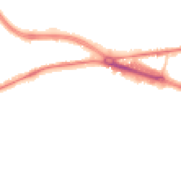 Night-time road noise heatmap for LS12 6AR