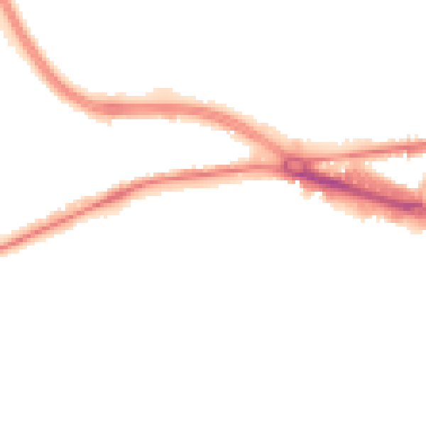 Night-time road noise heatmap for LS12 6AT