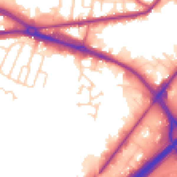 Daytime road noise heatmap for LS12 6BP