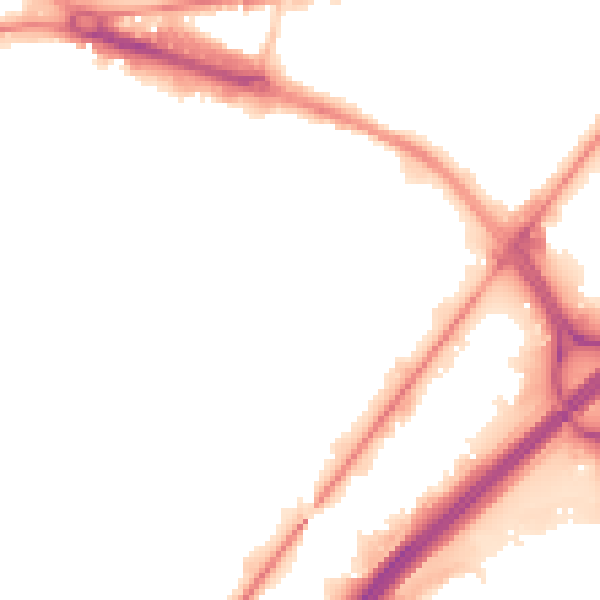 Night-time road noise heatmap for LS12 6ES