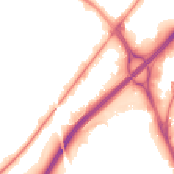 Night-time road noise heatmap for LS12 6EY