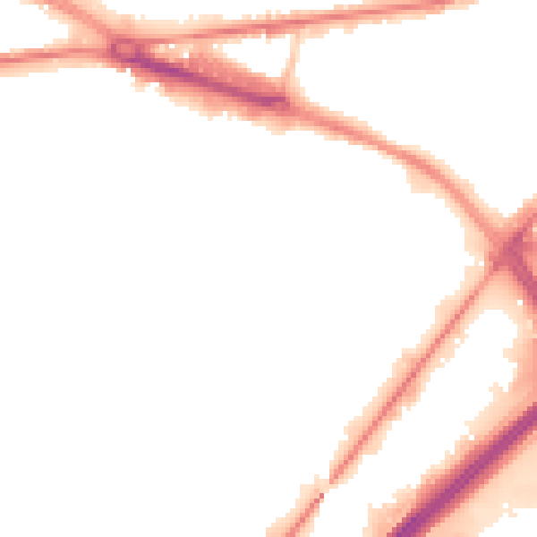 Night-time road noise heatmap for LS12 6FD