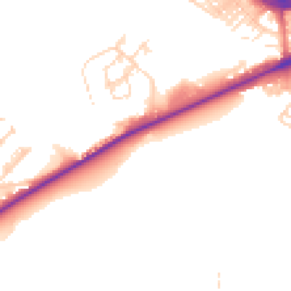 Daytime road noise heatmap for LS12 6JU