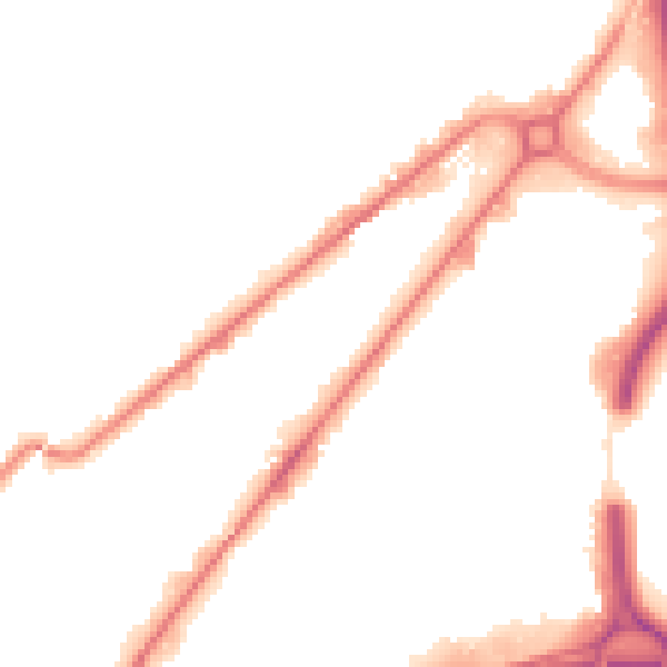 Night-time road noise heatmap for LS12 6LQ