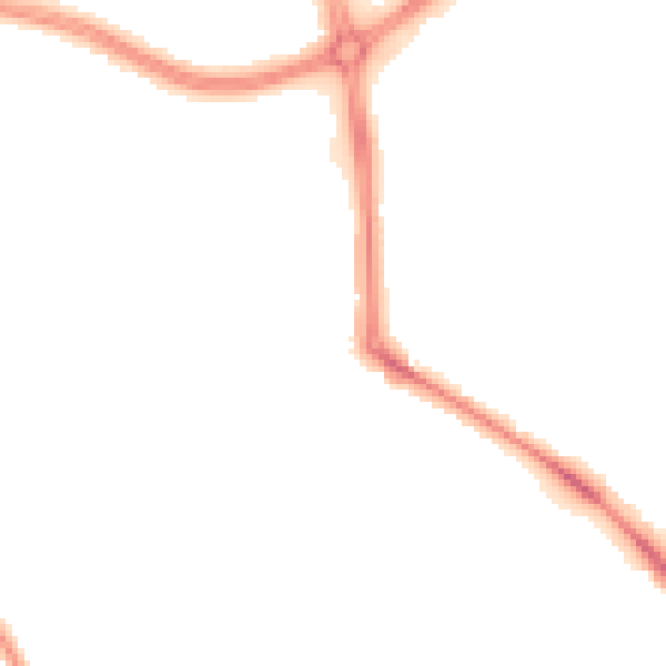 Night-time road noise heatmap for LS16 5AN