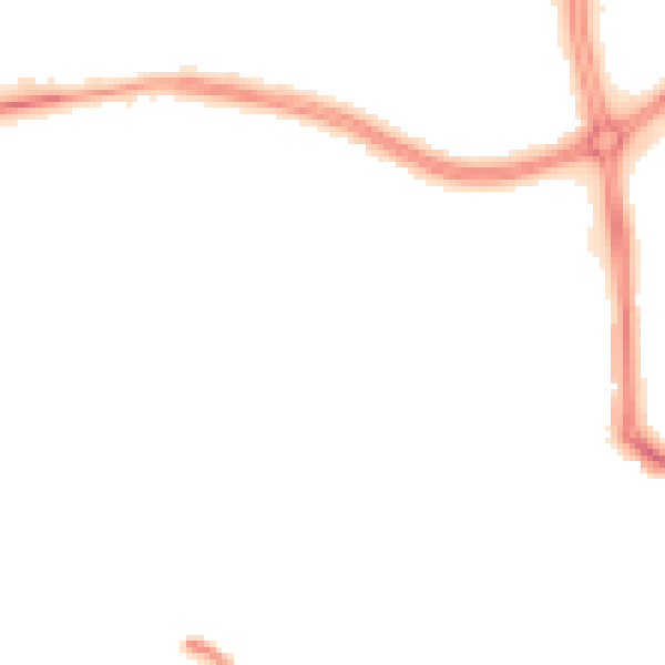 Night-time road noise heatmap for LS16 5AS