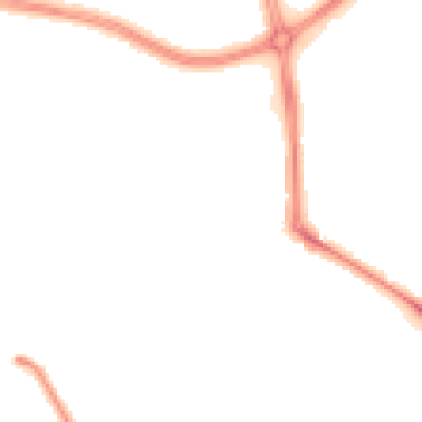Night-time road noise heatmap for LS16 5AW