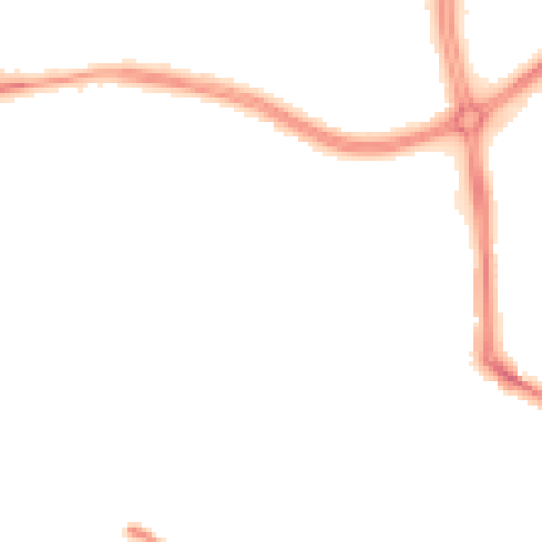 Night-time road noise heatmap for LS16 5AY