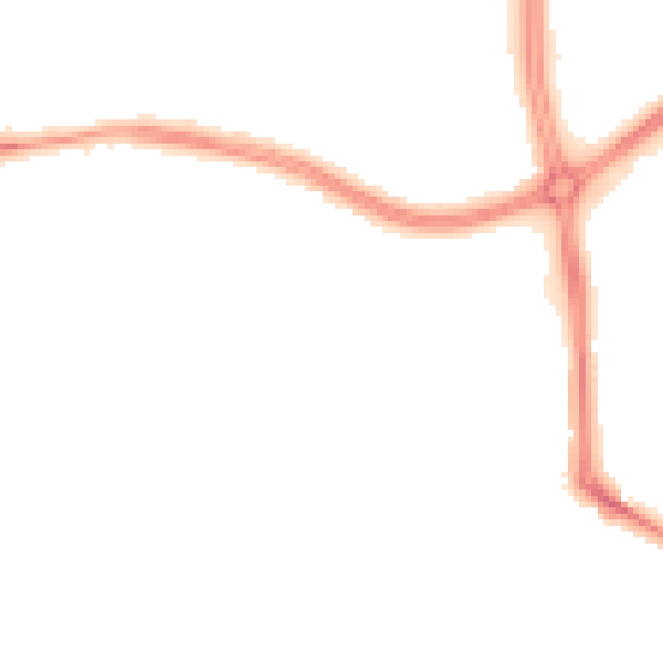 Night-time road noise heatmap for LS16 5AZ