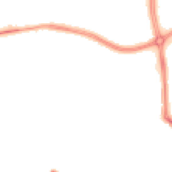 Night-time road noise heatmap for LS16 5BA