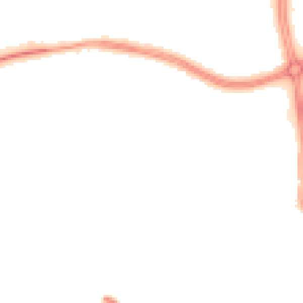 Night-time road noise heatmap for LS16 5BL