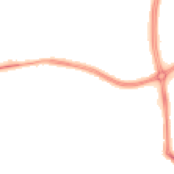 Night-time road noise heatmap for LS16 5BR