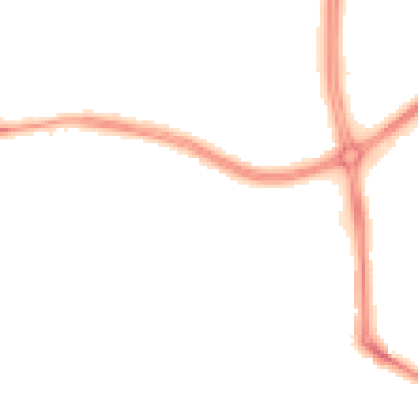 Night-time road noise heatmap for LS16 5BT