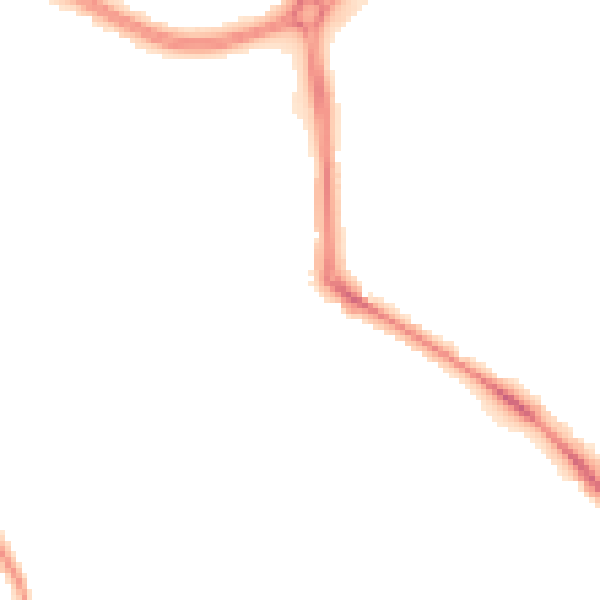 Night-time road noise heatmap for LS16 5JF