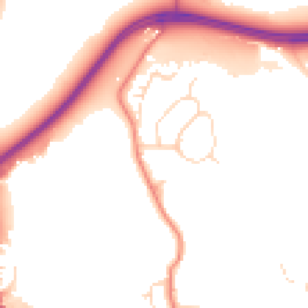 Daytime road noise heatmap for LS16 5PB