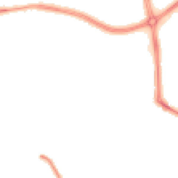 Night-time road noise heatmap for LS16 5QB