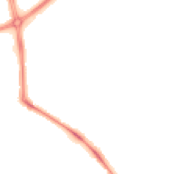Night-time road noise heatmap for LS16 5TX