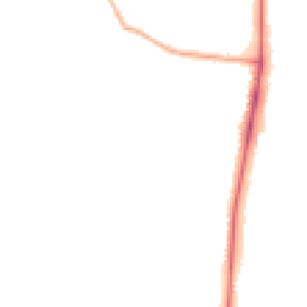 Night-time road noise heatmap for LS16 6AE