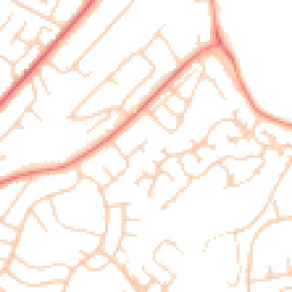Daytime road noise heatmap for LS16 6DH