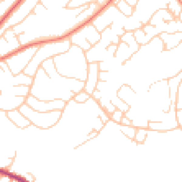 Daytime road noise heatmap for LS16 6DP